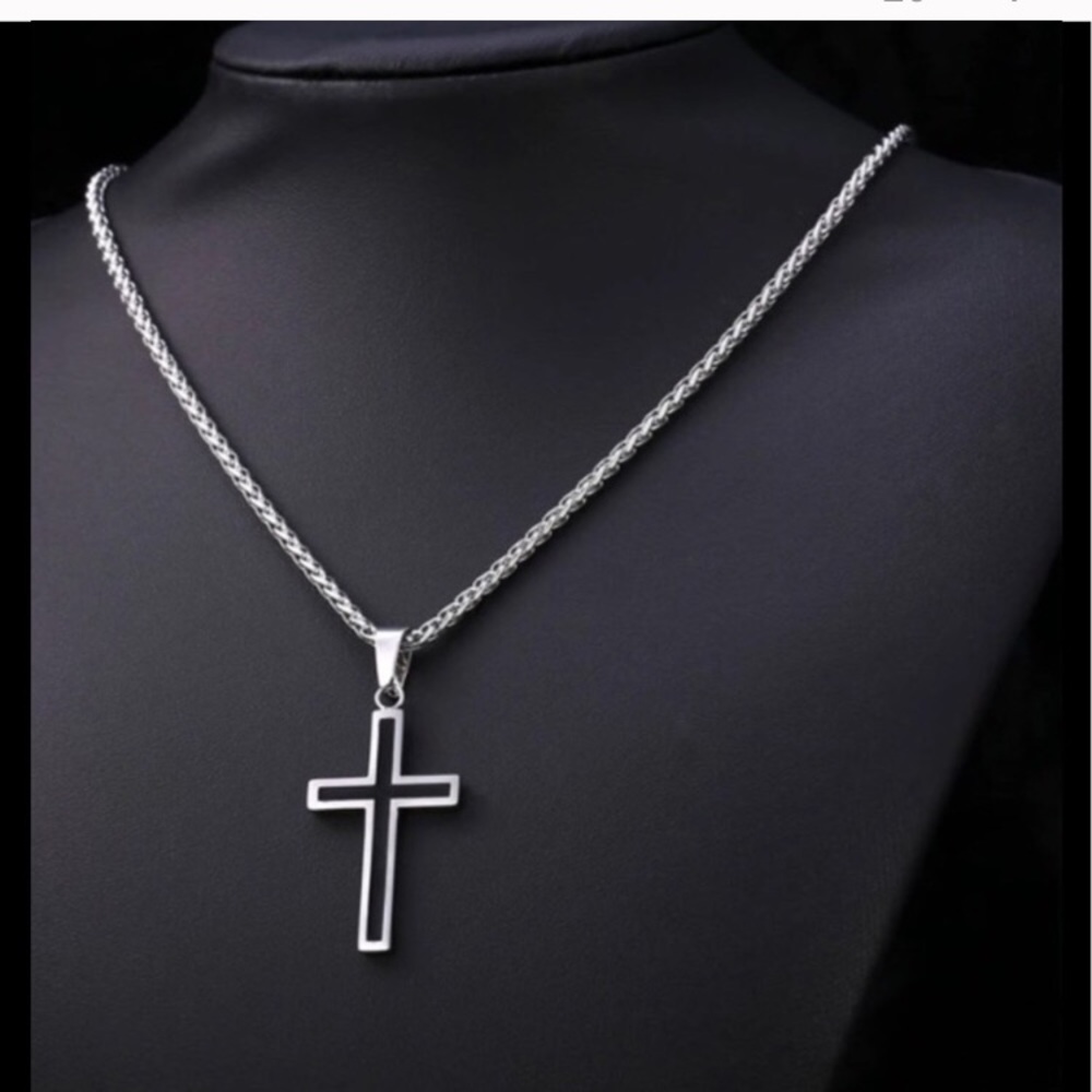 New 316L Stainless Steel Cross Necklace